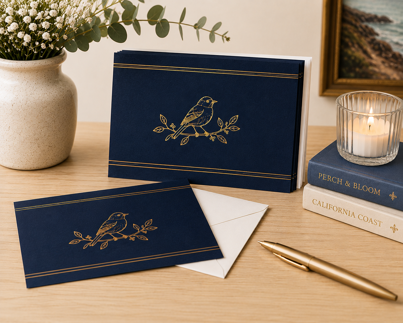 Monterey Midnight Navy Flat Card Set