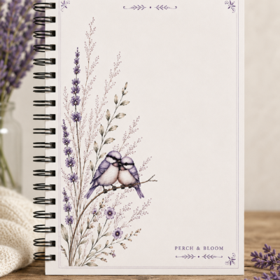 Lavender Wren Spiral Notebook