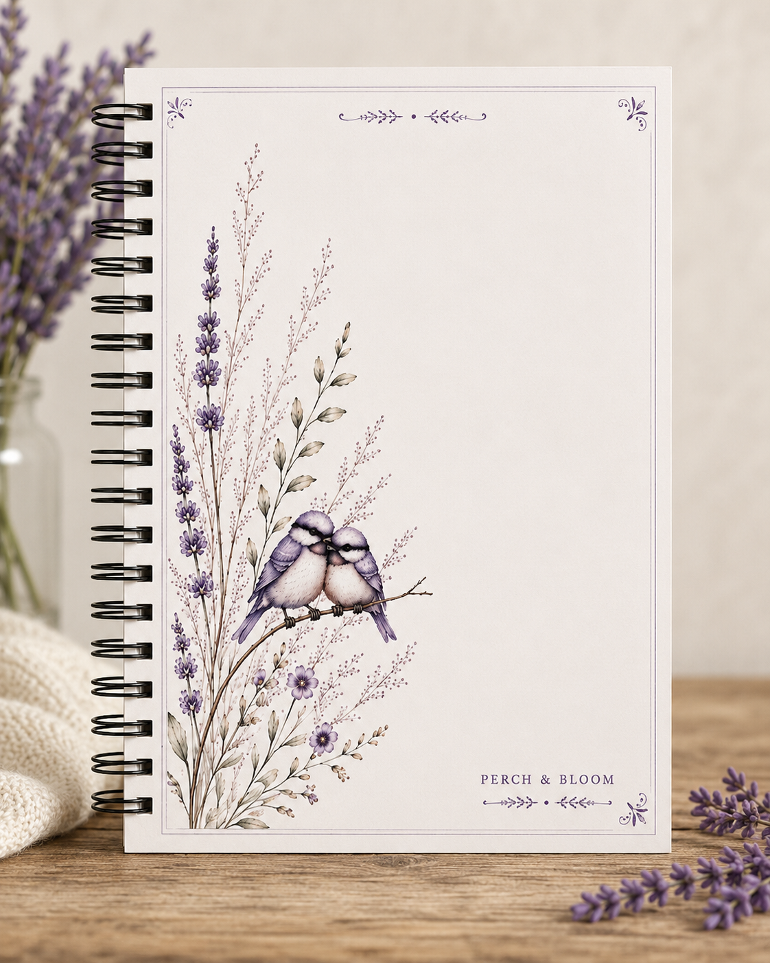 Lavender Wren Spiral Notebook