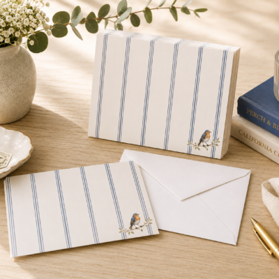 Monterey Slate Striped Flat Card
